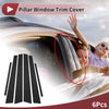 Honda Civic (2001-2005) Black 6 Pcs Car Door Pillar Trim