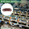 Oil Seal 5 Pcs 25x43x10mm Seal Ring Rotary Shaft FKM Rubber Brown