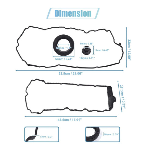 Chevrolet Cadillac CTS Engine Valve Cover Gasket Set (2003-2013)
