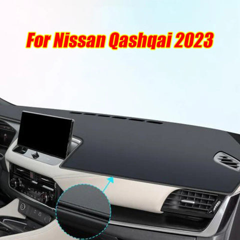 Nissan Qashqai Black Leather Dashboard Cover Dash Protector Pad Mat (2023–2023)