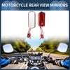 Motorcycle M8/M10 Rear View Mirrors Handlebar Mirrors Red Aluminum Metal