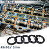 Oil Seal Rotary Shaft Seal NBR Rubber 45x60x10mm Black 5 Pcs
