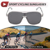 1 x Set Motorcycle Riding Goggles Black Lens Bright Gray Gray Frame UV400
