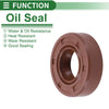 Rotary Shaft 5 Pcs Oil Seal 14x28x8mm Brown Fluorine Rubber Seal Ring