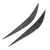 Vehicle Headlight Eye Lid Cover 2 x Carbon Fiber Black