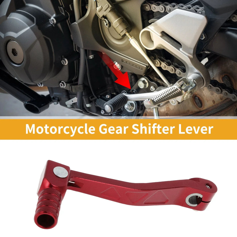Apollo BBR Red Folding Motorcycle Gear Shifter Lever