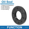 Oil Seal / 25x52x7mm / Rotary Shaft Seal Nitrile Rubber Black 5 Pcs