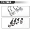 Jeep Wrangler JK 2007-2018 Stainless Steel Silver Tone Set of Brake Lines