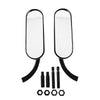 Harley V Rod Black Mini Oval Rear View Side Mirrors (2002-2017)