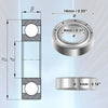 Car 10 x 8x14x4mm Double Metal Shield Deep Groove Ball Bearings