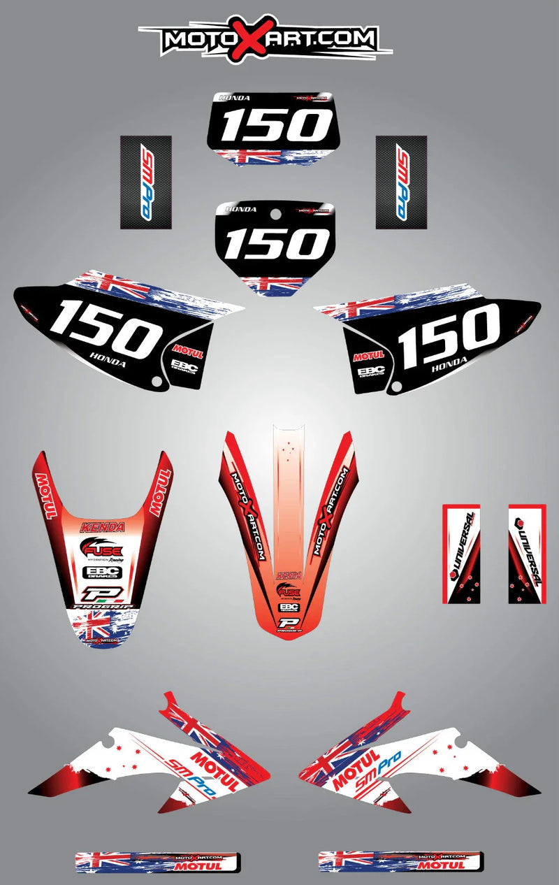 HONDA CRF 230 F Custom Graphic Kit - AUSSIE PRIDE (2008-2014)