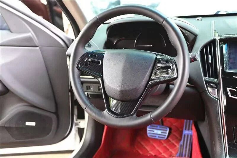 Cadillac ATS-V Carbon Fiber Steering Wheel Button Panel Trim (2013-2019)