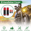 Motorcycle Hand Grips Cover Kit Handlebar Cover Aluminum Alloy Red Rubber