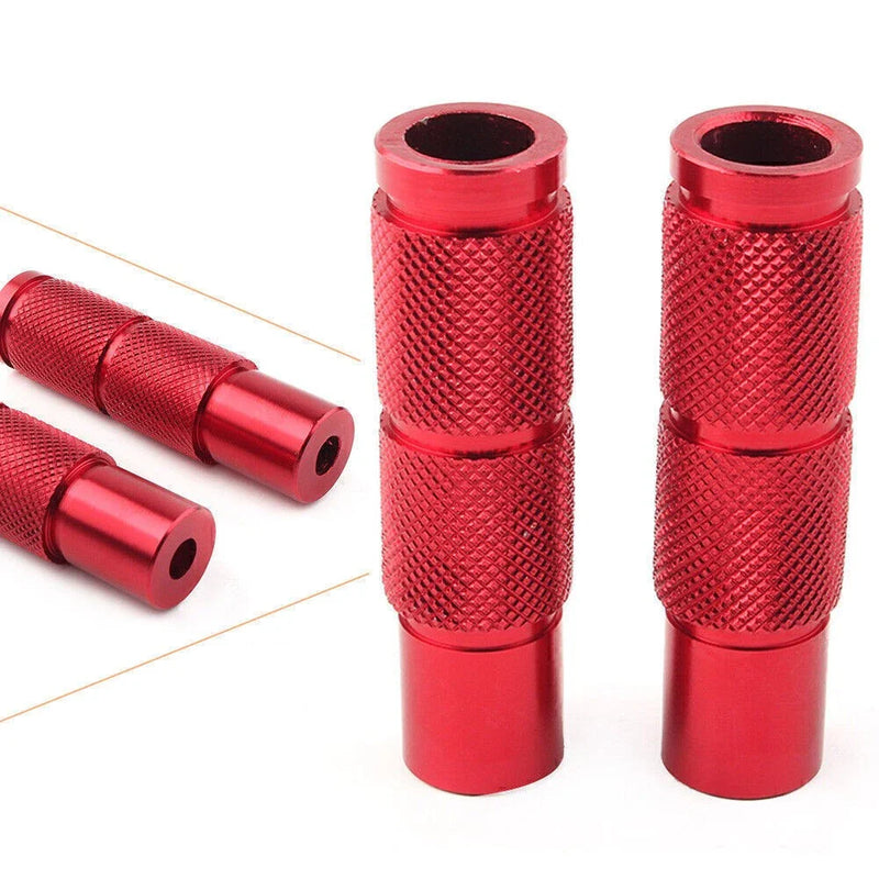 Racing Bikes - Red Universal Motorcycle Foot Pegs