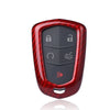 Cadillac CTS ATS V Red Carbon Fiber Key Case Cover (2014-2019)