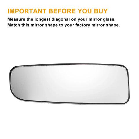 Nissan Titan Left Lower White Mirror Glass w/ Back Non-heated (2004-2015)