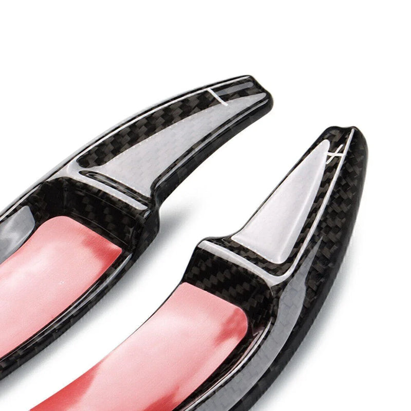 Benz E-Class Black Carbon Fiber Steering Wheel Shift Paddle Pads (2021)