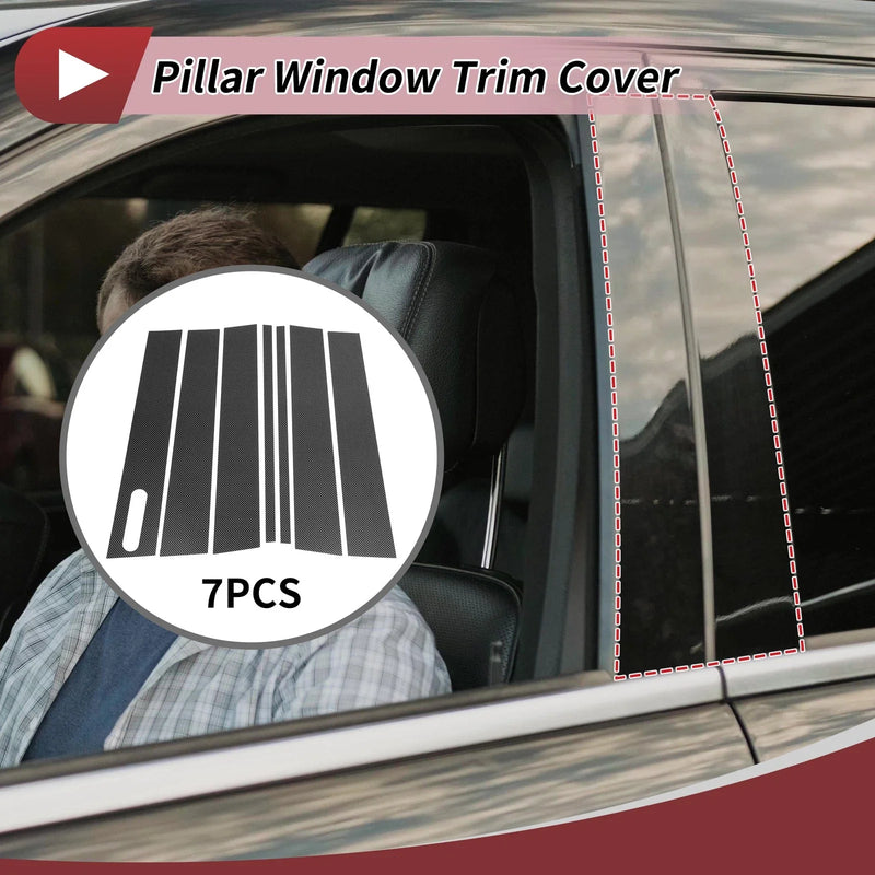 Ford Explorer (2002-2010) Carbon Fiber Black 7 Pcs Door Pillar Window Trim