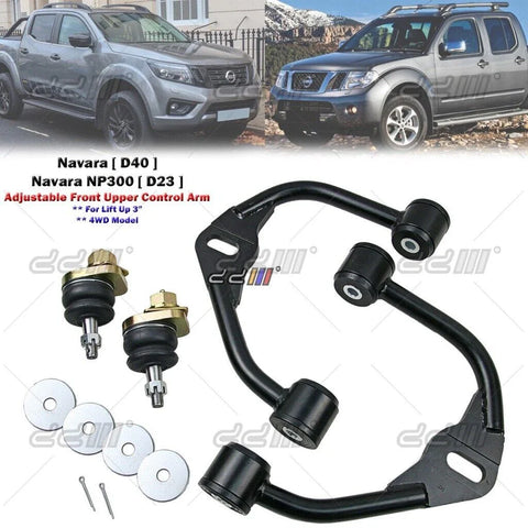 Nissan Navara D40 Adjustable Front Upper Control Arm 3" (2005-2014)