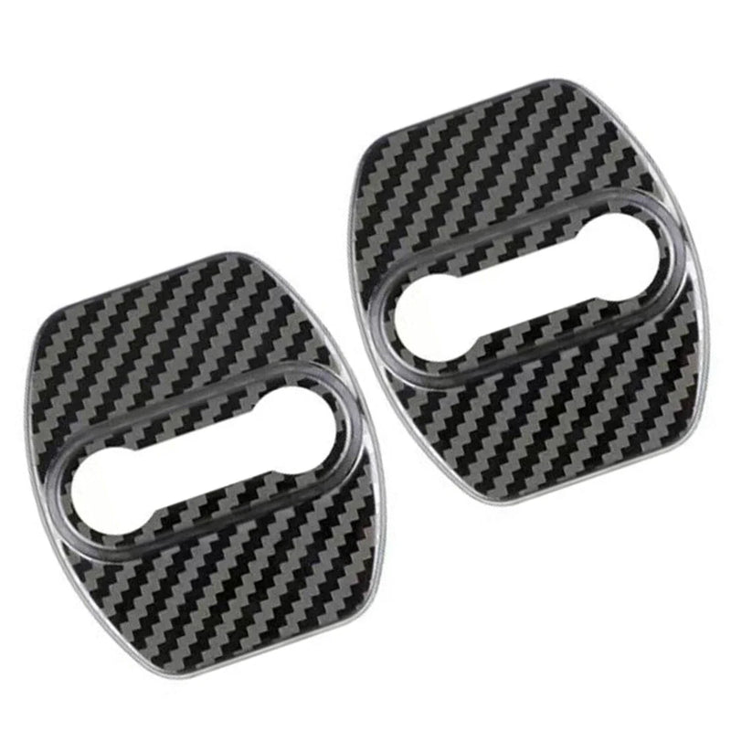 Kia GT 4 x Carbon Fiber Black Door Lock Striker Covers (2018-2023)