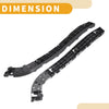 Honda CR-V 2007-2011 Rear Bumper Support Bracket (2 x Black)