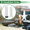 Motorcycle 7/8" 22mm 2 x Handlebar Grips TPU White Rhombus