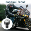 Motorcycle Handlebar End Plugs 18-20mm Aluminum Alloy Silver Tone 2 x