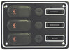 12V 3 Switch Panel Weatherproof Black Textured Alloy Pre-Wired