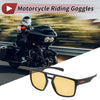 Motorcycle Goggles - Yellow Lens, Black/Orange Frame, Tri-Acetyl Cellulos
