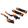Suzuki GSXR750 Orange Extendable Brake Clutch Levers Grips Set