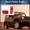 Jeep Wrangler (2018-2024) Red Automatic Foot Accelerator Pedal Covers