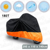 Honda Goldwing XXXL 180T Black/Orange Motorcycle Cover (1100-1800)