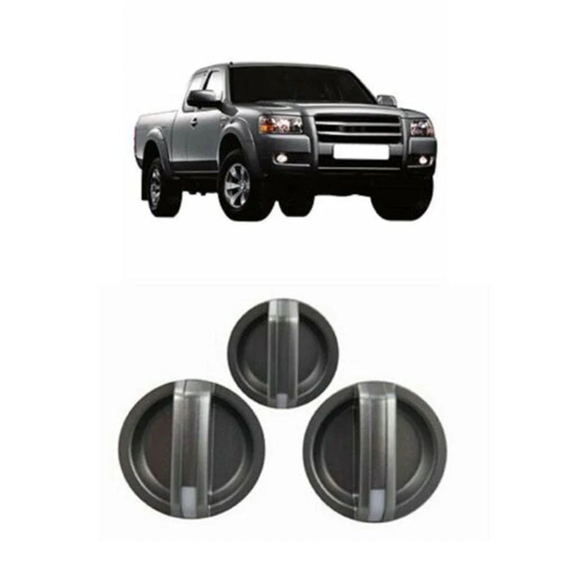 Mazda BT-50 3pc Heater Fan Temp Control Knobs (2006–2011)