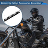 Motorcycle Helmet Accessories Decoration 1 Set Black Plastic PU Glue
