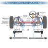 Dodge Journey 4 x Front Inner Outer Tie Rod End Links (2011-2020)