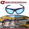 Motorcycle 1Pc Motorcycle Riding Goggles Blue Lens Black Frame Tri-acetal