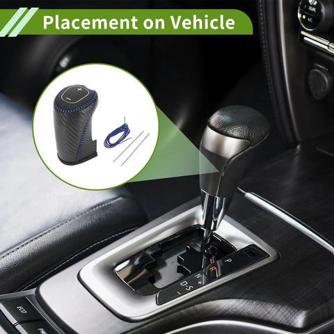 Chevrolet Malibu (2016-2020) Black Carbon Fiber Blue Gear Shift Knob Cover