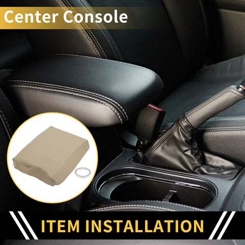 Ford F-150 Center Console Lid Armrest Cover (Beige)