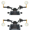 Harley Sportster S Gold Round Bar End Rearview Mirrors (2021-2025)