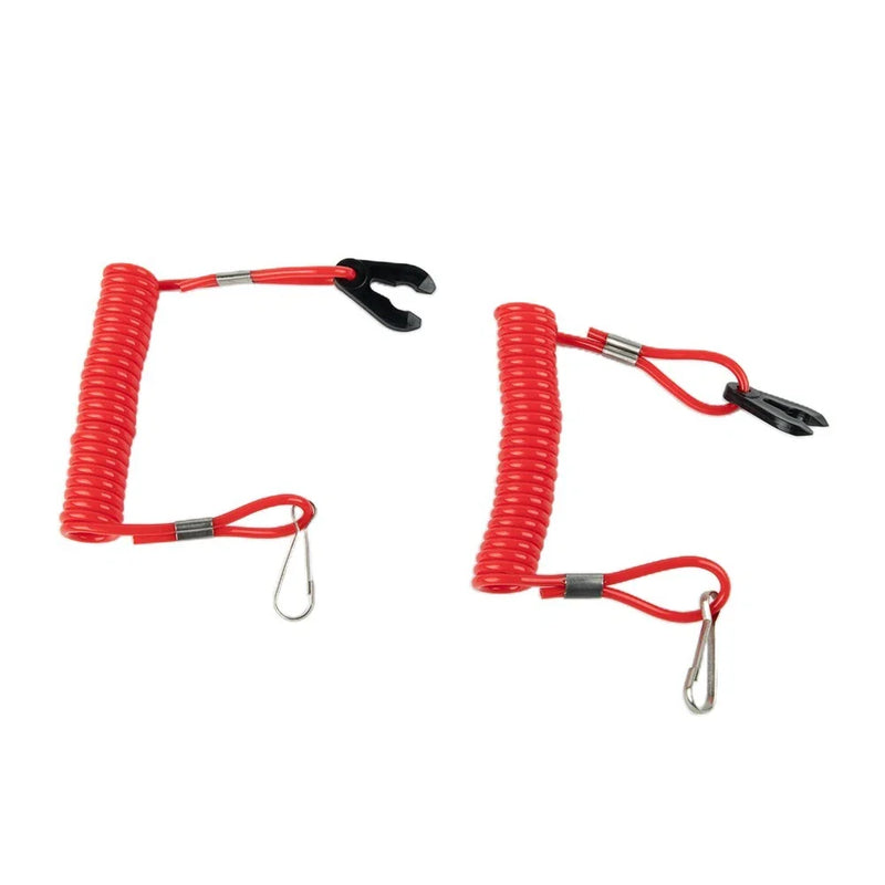 Boat Outboard Motor 2pcs Engine Switch Lanyard Red Waterproof 160cm
