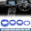 Dodge Blue Air Conditioner Knob Ring Covers Engine Start Button Cover Set