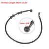 Motorcycle ATV Brake Clutch Oil Hose / 60cm 23.62" Banjo Bend 28° Black