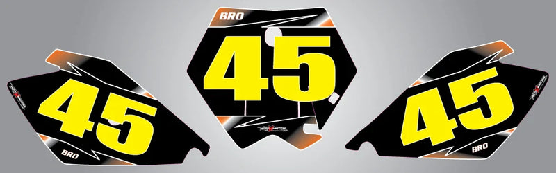 KTM 85 Custom Number Plate Graphics Fader Style (2006-2012)