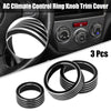 Subaru Forester 3 x Black AC Climate Control Knob Trim Covers (2014-2018)
