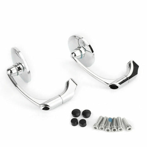 Motorcycle M8 / M10 (E-Approval E9) 2 x New Round Chrome Mirrors