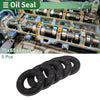 Oil Seal 35x65x8mm NBR Rubber High Pressure Black 5 Pcs