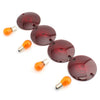 Harley Road King Turn Signal Light Lens Cover w/ Amber Bulbs (94-10)