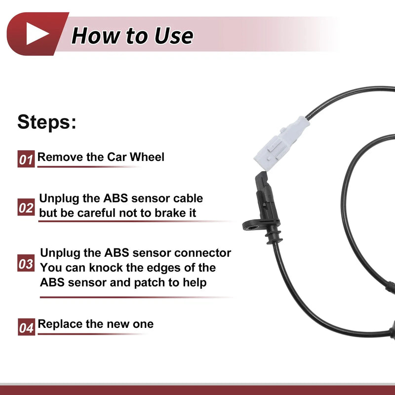 PEUGEOT 607 ABS Wheel Speed Sensor (2000-2011)
