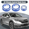 Honda CR-V 2017-2021 - Volume Control Knobs Blue 3 x AC Knob Ring Covers
