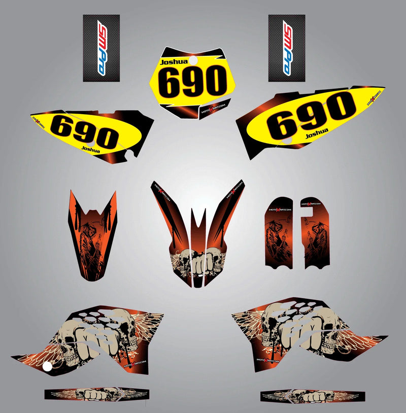 KTM 65 Custom Graphics Reaper Style Full Sticker Kit (2009-2015)